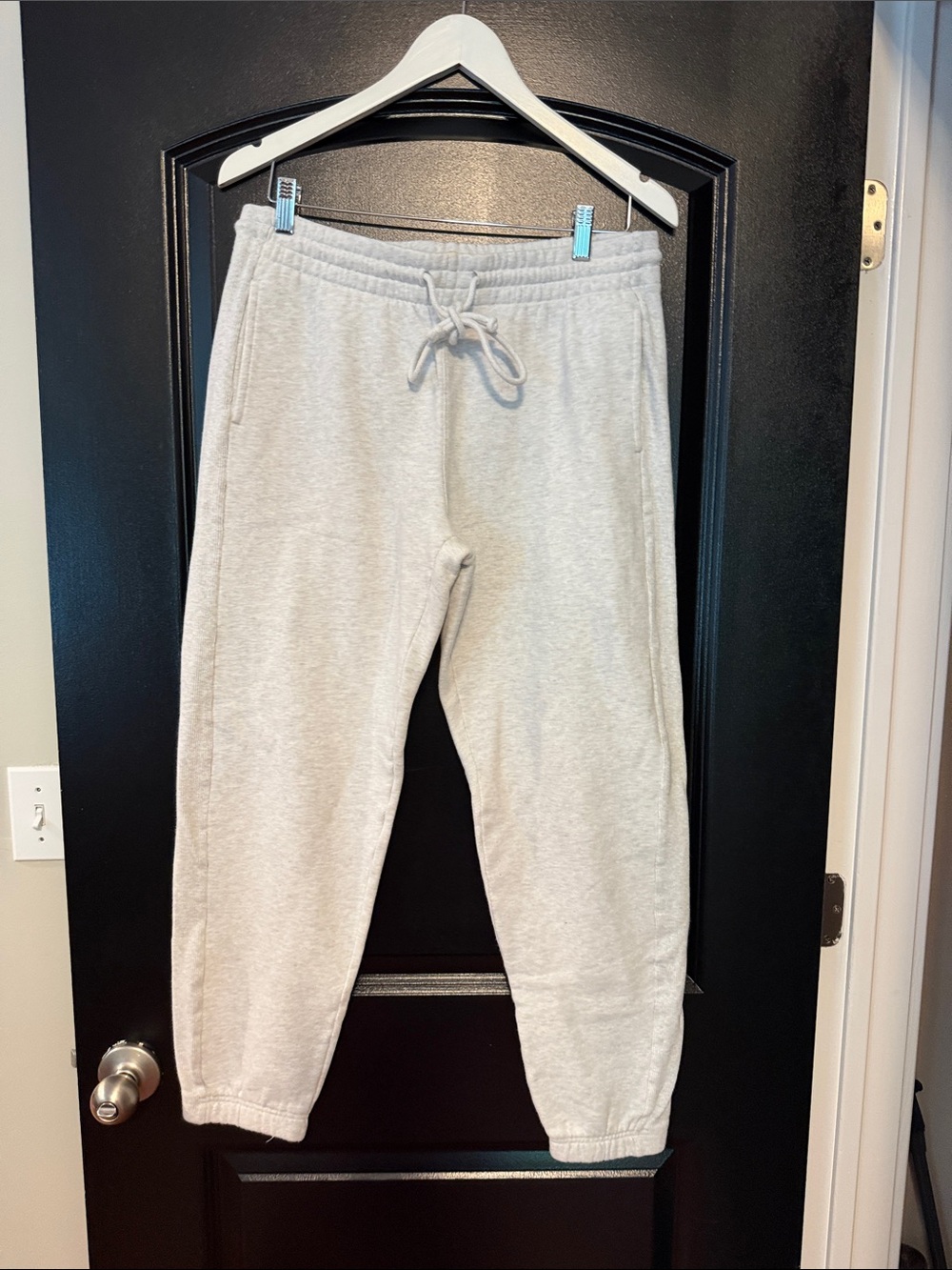 TNA Heather Light Gray Cozy Track Joggers